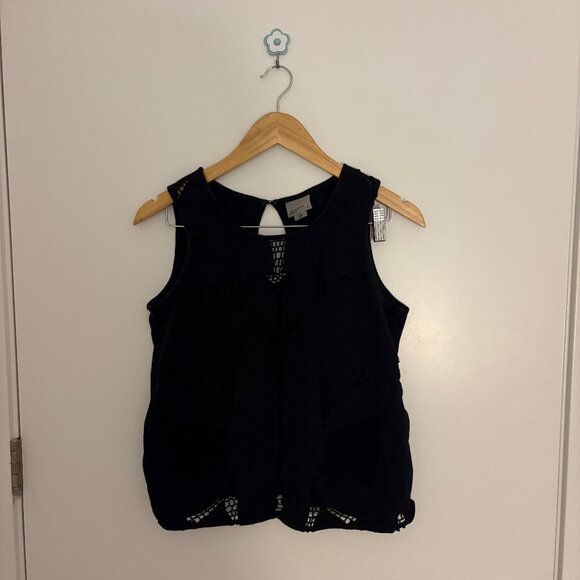 Vero moda black eyelet top - Picture 1 of 3